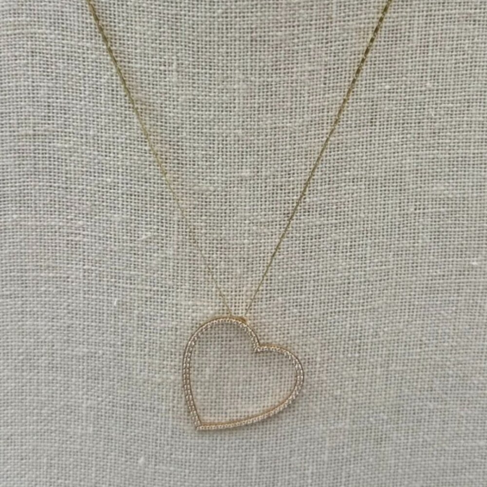 Lana Jewelry 14K Gold Flawless Heart Necklace